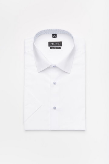 Biała koszula z krótkimi rękawami Recman BEXLEY 2936 custom fit