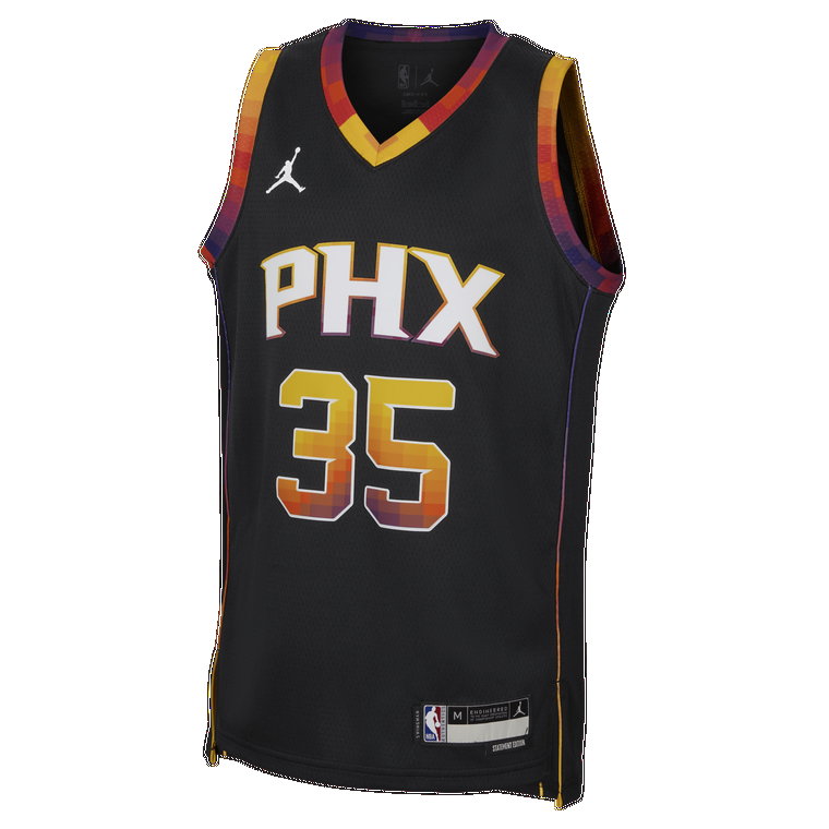 Koszulka dla dużych dzieci Jordan Dri-FIT NBA Swingman Kevin Durant Phoenix Suns Statement Edition - Czerń