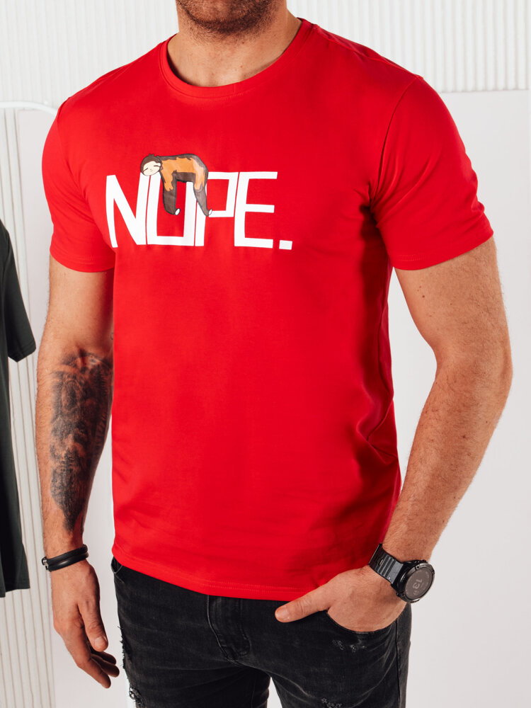 Koszulka męska z nadrukiem czerwona Dstreet RX5360