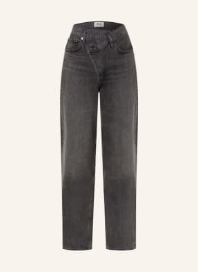 Agolde Jeansy Criss Cross schwarz