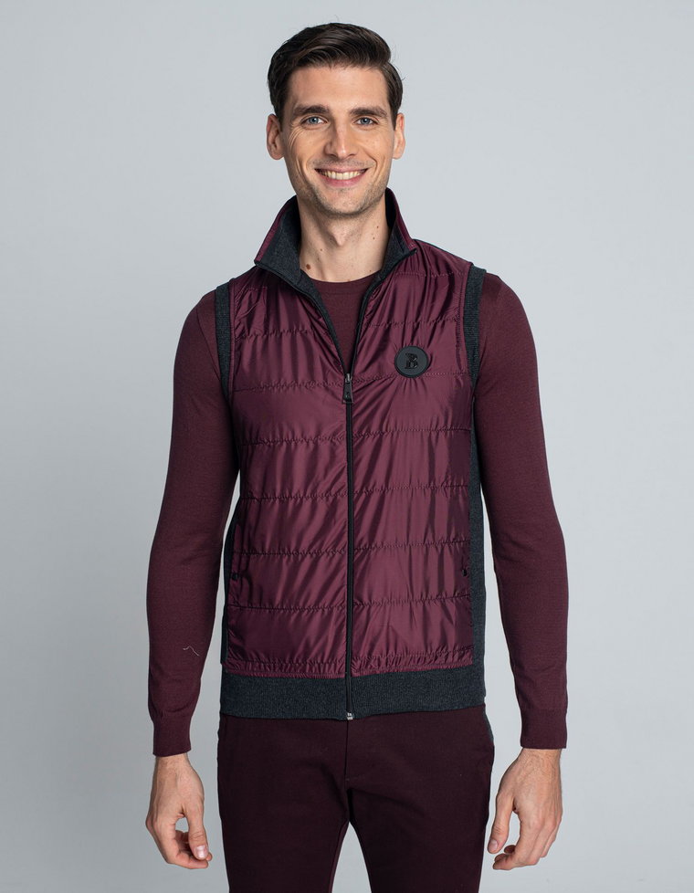 kamizelka agira slim fit bordo