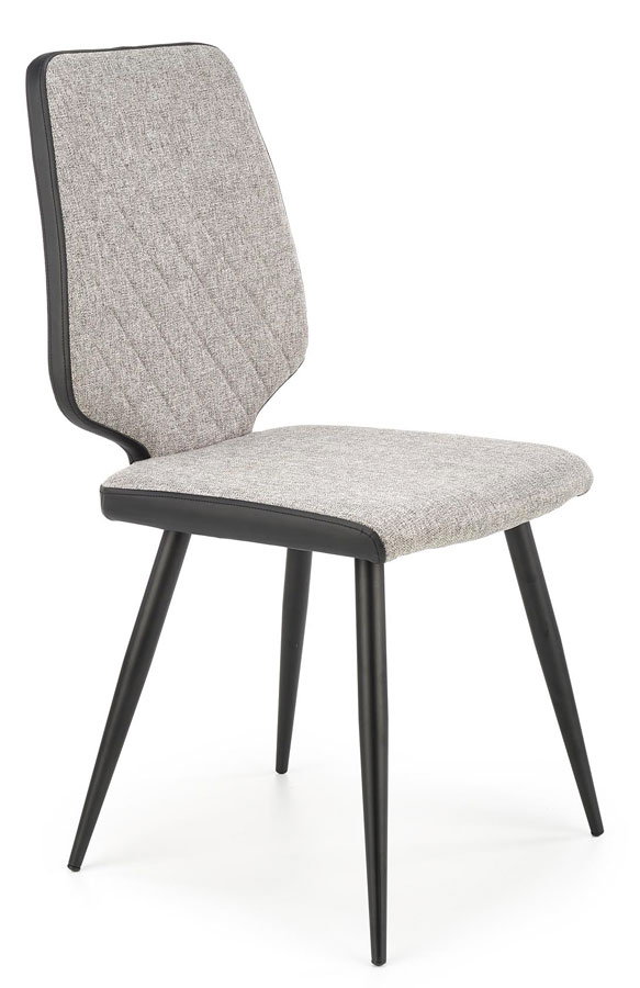 Szare nowoczesne tapicerowane krzesło - Tigro