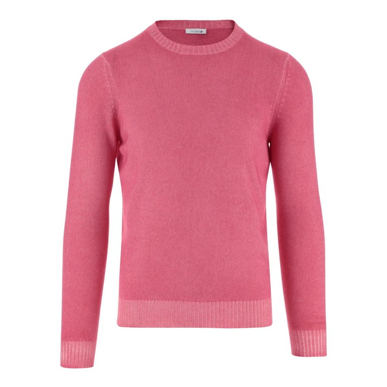 Różowy Sweter z Mieszanki Kaszmiru Malo