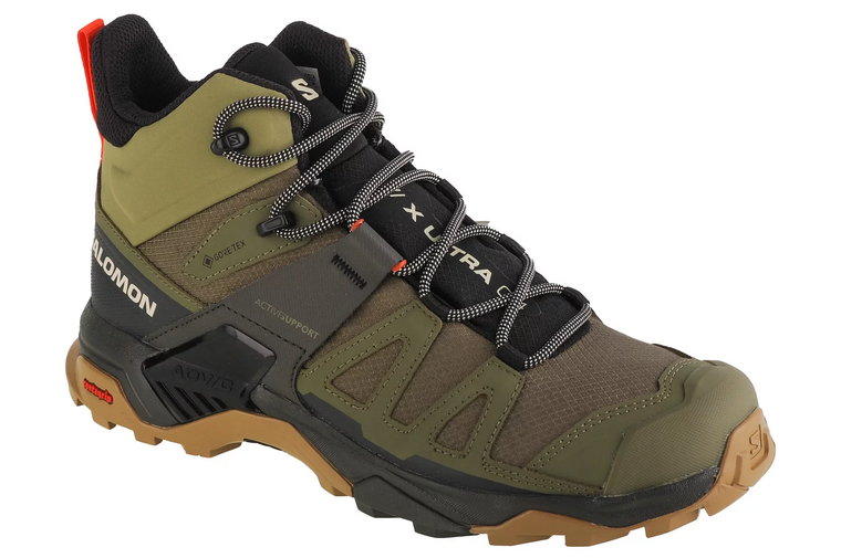 Salomon X Ultra 4 Mid GTX 417398, Męskie, Zielone, buty trekkingowe, tkanina, rozmiar: 41 1/3