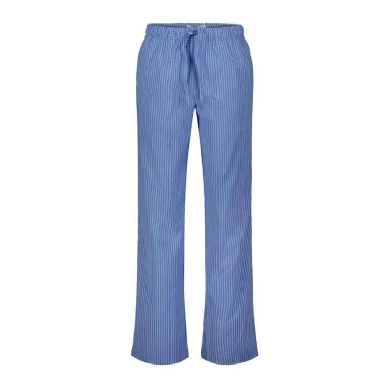 Niebieskie Spodnie w Paski z Elastycznym Pasem Sofie Schnoor