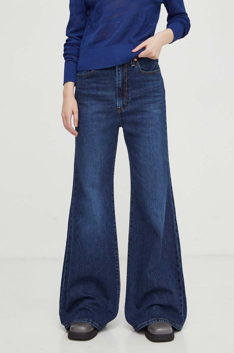 Levi's jeansy RIBCAGE BELLS damskie high waist