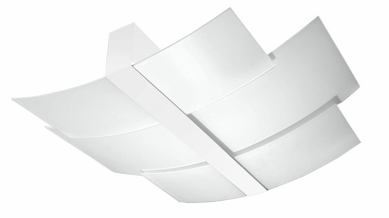 Biały nowoczesny plafon ze szkła - S493-Celis