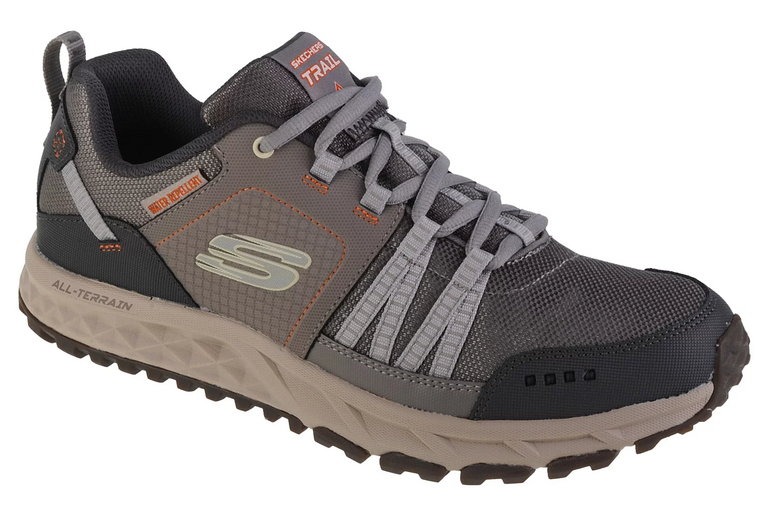 Skechers Escape Plan 51591-TNCC, Męskie, Szare, buty trekkingowe, skóra licowa, rozmiar: 42,5