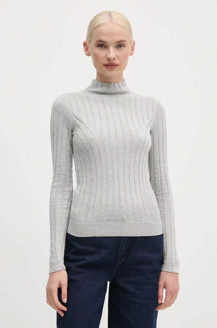 Pepe Jeans sweter IZABEL TURTLENECK damski kolor szary  PL702224