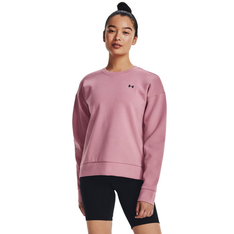 Damska bluza treningowa nierozpinana bez kaptura Under Armour Unstoppable Flc Crew - różowa