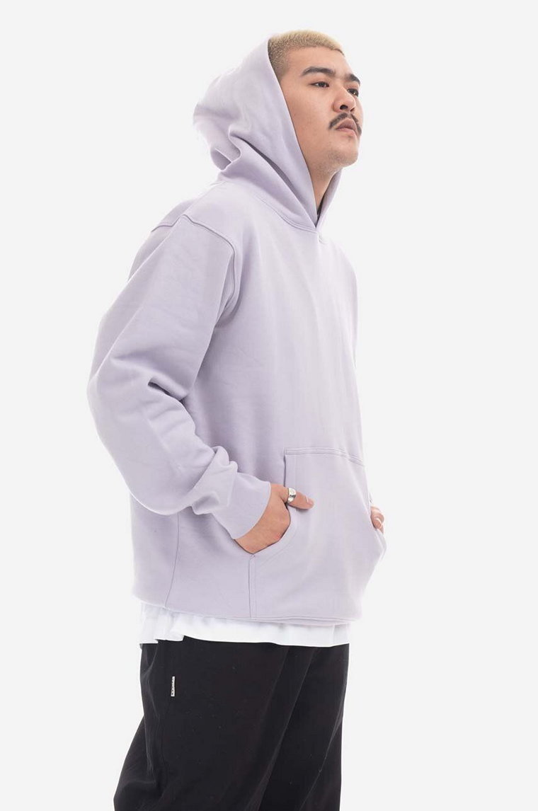 Taikan bluza bawełniana Custom Hoodie męska kolor fioletowy z kapturem gładka TH0001.LAV-LAV