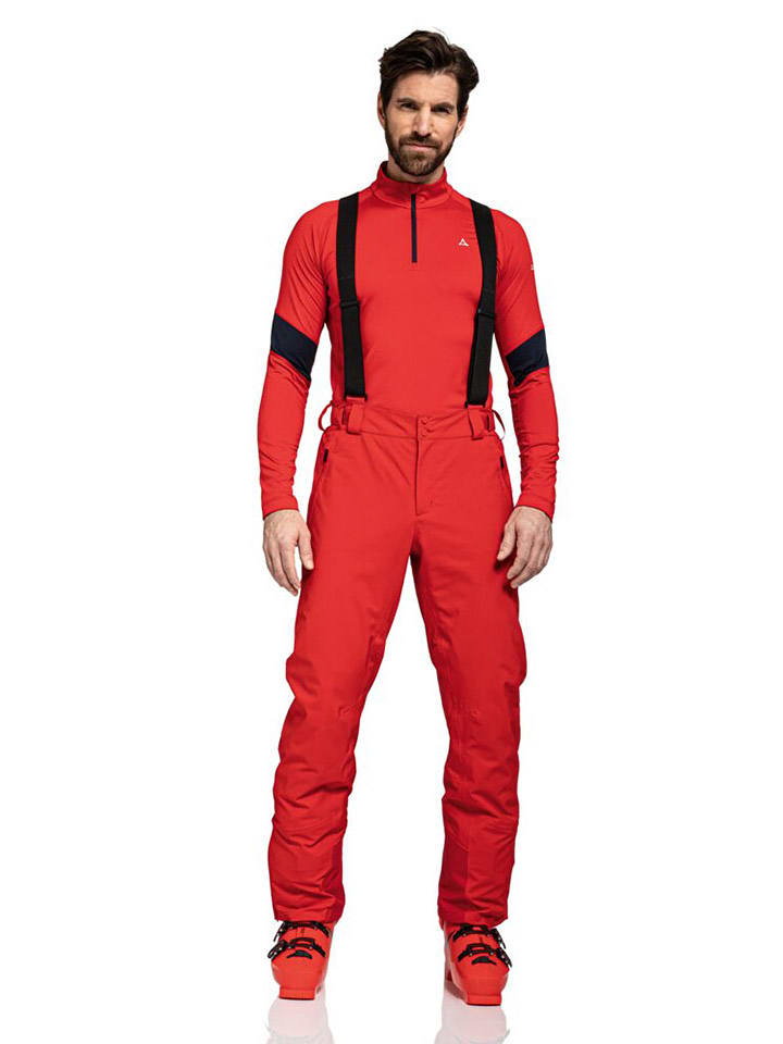 Schöffel Spodnie narciarskie "Weissach" w kolorze czerwonym
