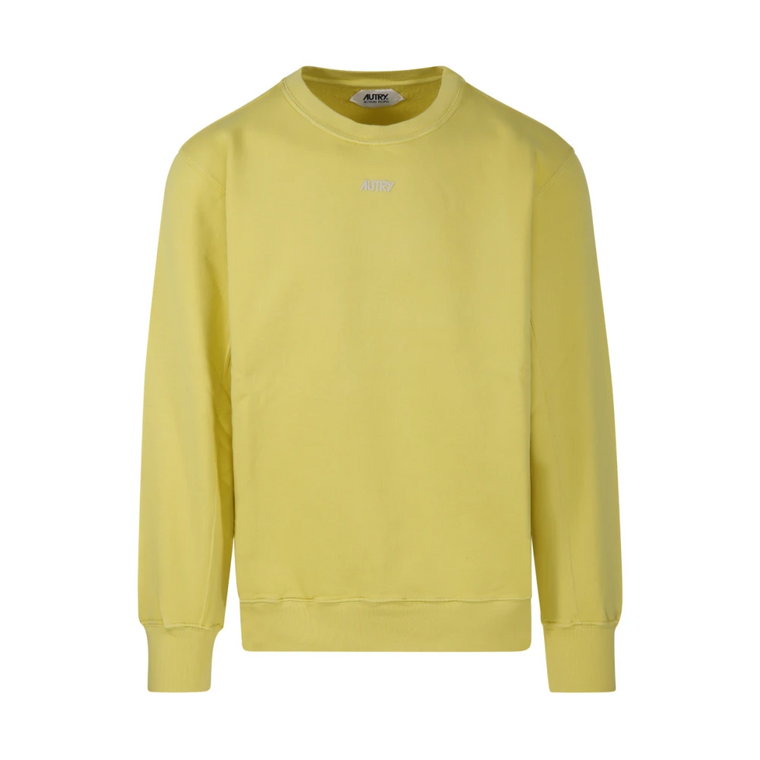 Lime Bicolor Sweatshirt, Męski Styl Casual Autry