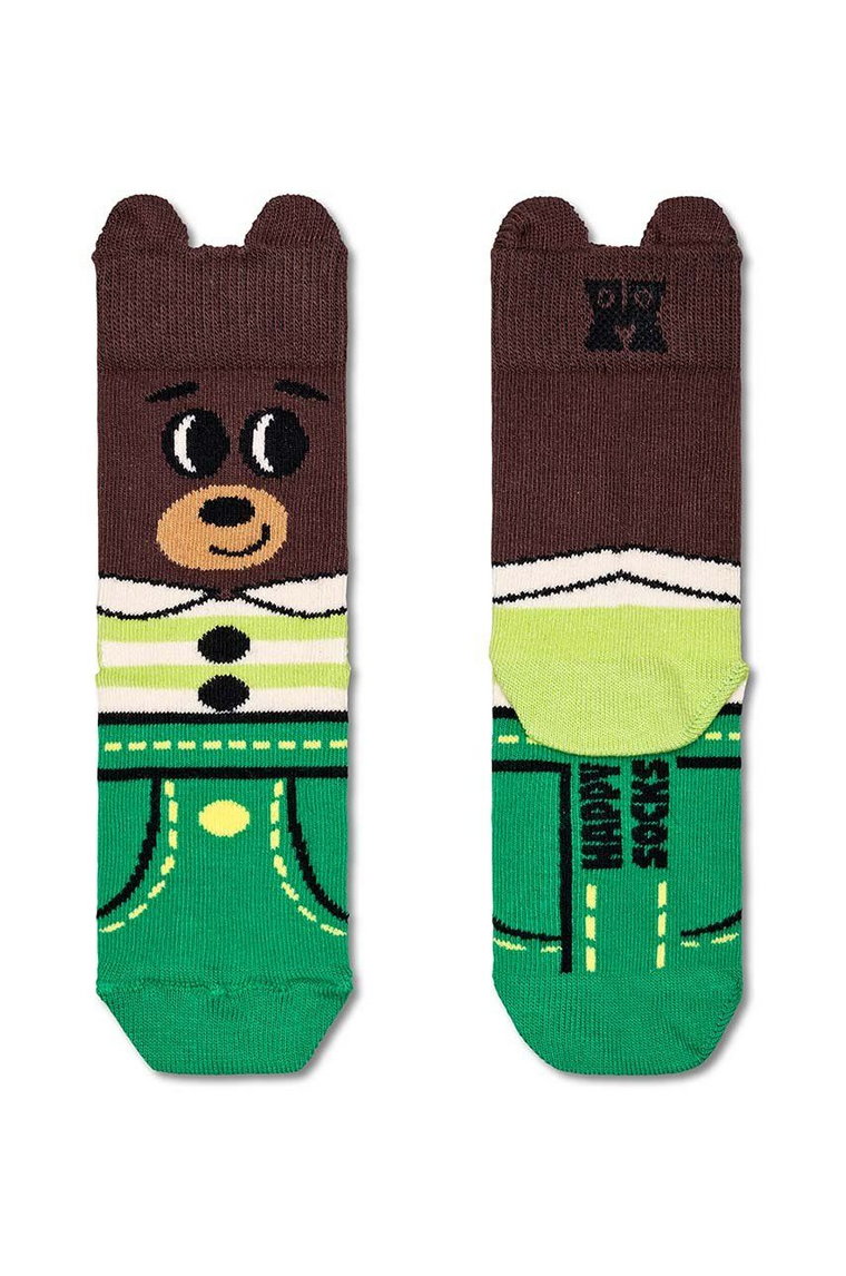 Happy Socks skarpetki dziecięce Kids Bear Sock kolor brązowy