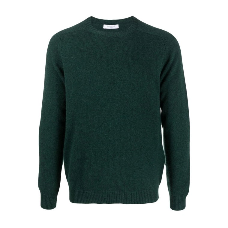 Zielony Sweter z Kaszmiru Boglioli