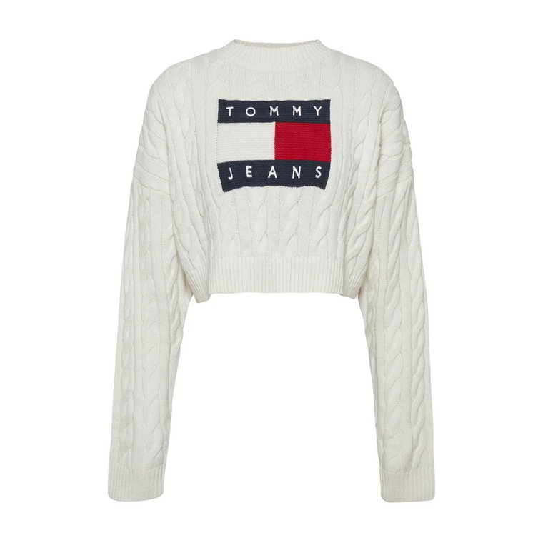 Ekologiczny Sweter z Haftowanym Logo Tommy Hilfiger