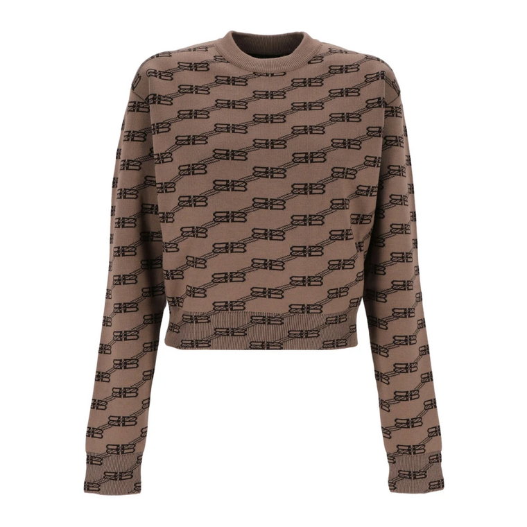 Wygodny i stylowy sweter z okrągłym dekoltem Balenciaga