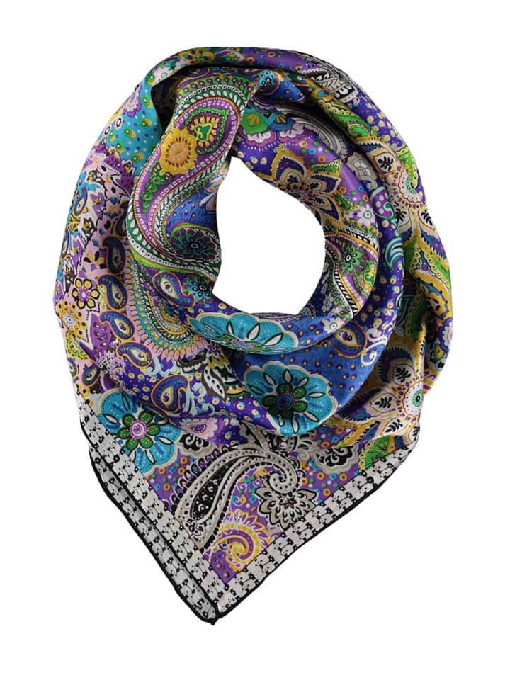 Made in Silk Jedwabna chusta ze wzorem - 90 x 90 cm