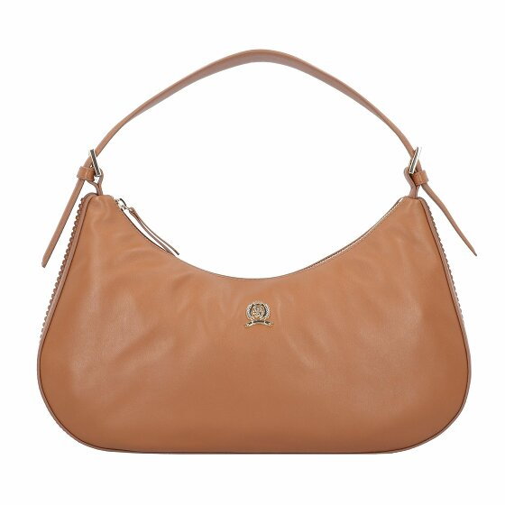 Tommy Hilfiger CREST LEATHER Torba na ramię Skórzany 37 cm tan