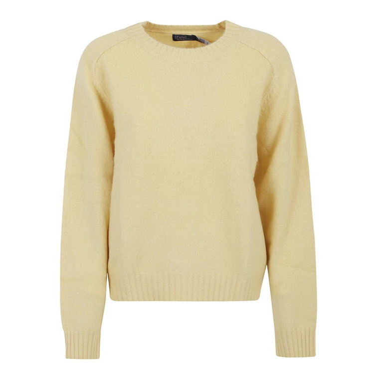 Miękki Żółty Sweter z Długim Rękawem Polo Ralph Lauren