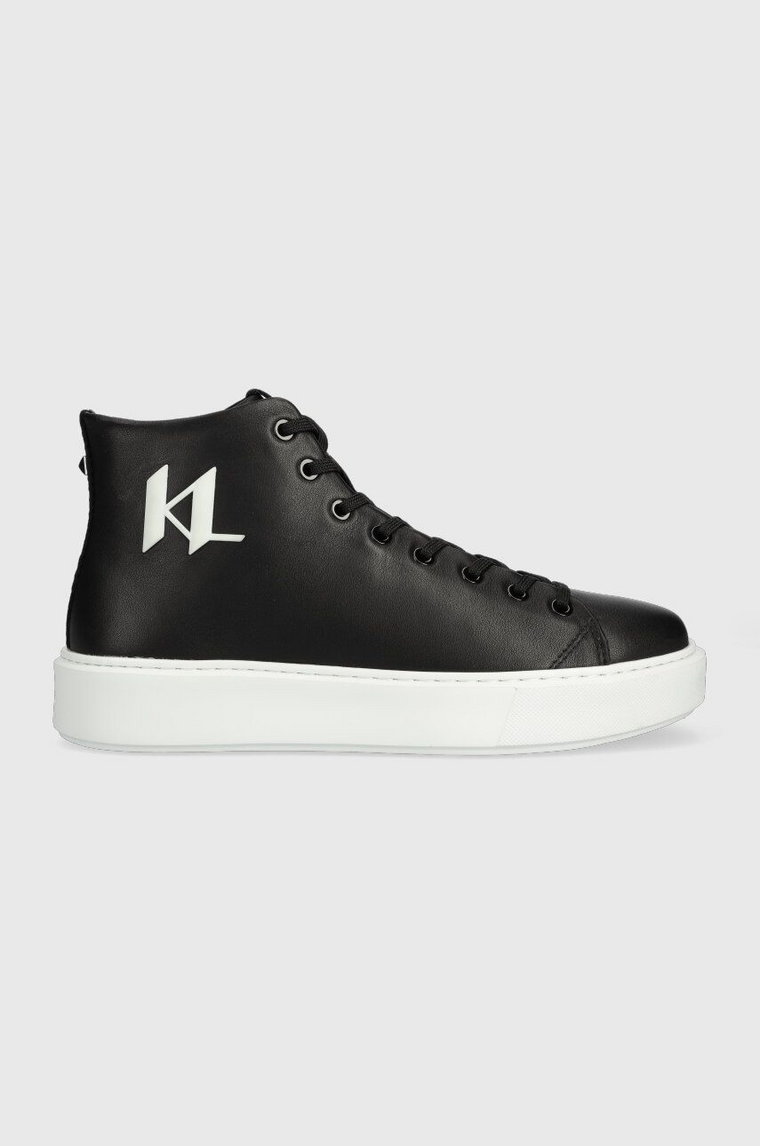 Karl Lagerfeld sneakersy skórzane MAXI KUP kolor czarny KL52265