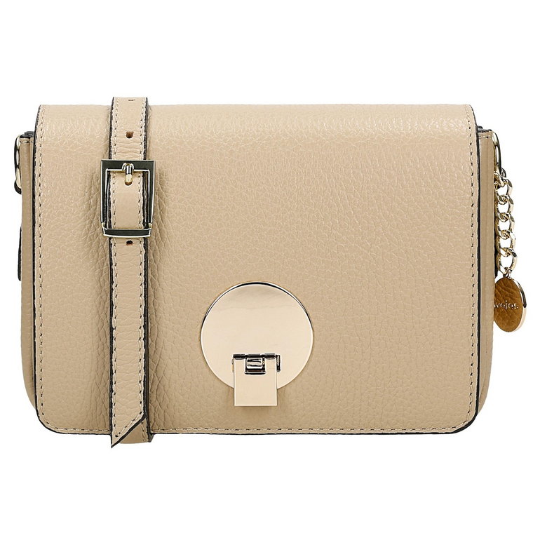 Wojas Mała Beżowa Torebka Skórzana Crossbody Bag