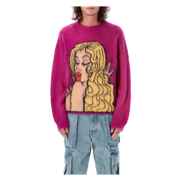 Fucsia Kiss Mohair Sweater Aw23 ERL