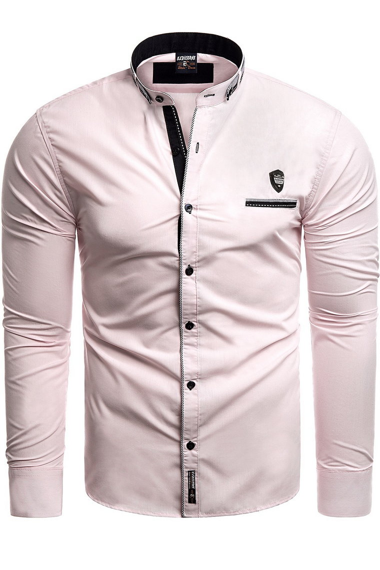 Koszula męska długi rękaw rl08 - różowa