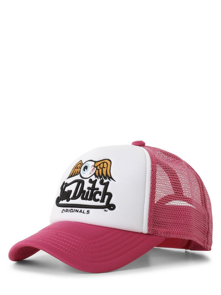 Von Dutch - Damska czapka z daszkiem  Trucker Baker, biały|wyrazisty róż