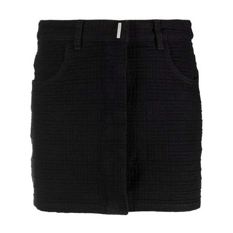 Czarna Spódnica z Denimu - Najnowsza Moda Givenchy