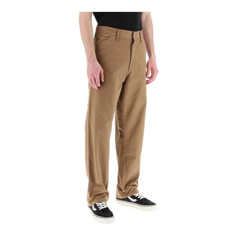 Luźne spodnie z bawełnianej tkaniny z pojedynczym kolanem Carhartt Wip
