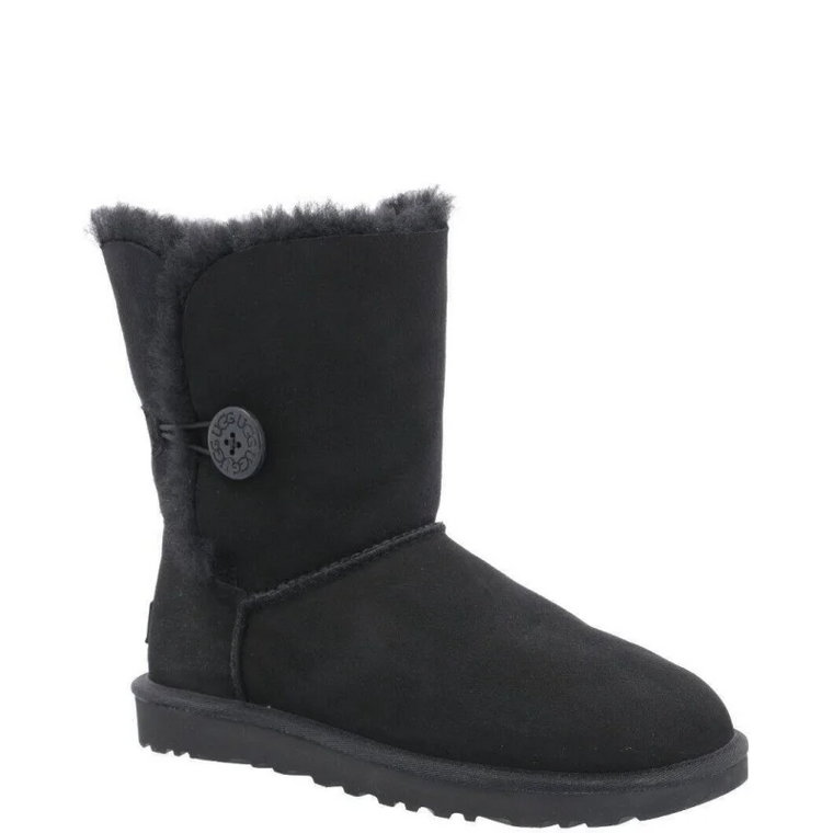 UGG Skórzane śniegowce W Bailey Button II | z dodatkiem wełny