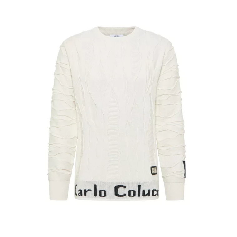 Biały Sweter C11706 59 Carlo Colucci