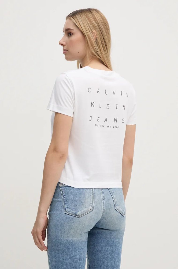 Calvin Klein Jeans t-shirt damski kolor biały J20J225391