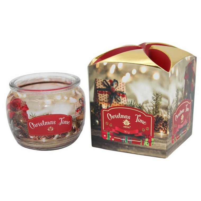 Arome Świeczka zapachowa w szkle Cranberry and Clove, 90 g