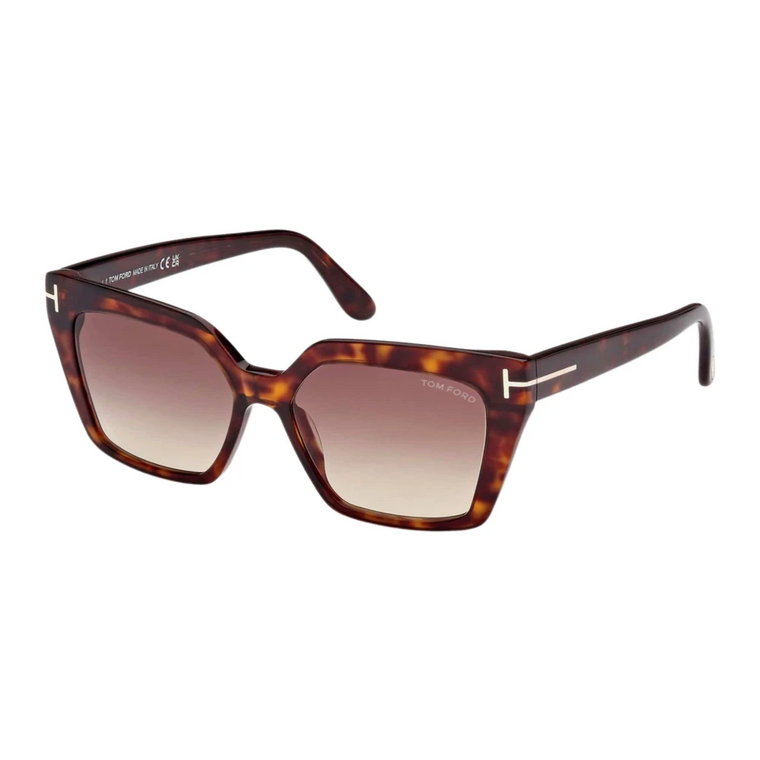 Winona Cat Eye Havana Okulary przeciwsłoneczne Tom Ford