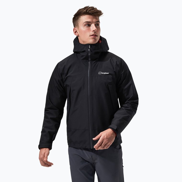 Kurtka przeciwdeszczowa męska Berghaus Paclite Dynak black/black