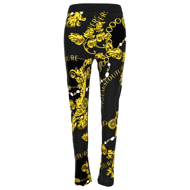 Czarne Legginsy Versace Jeans Couture