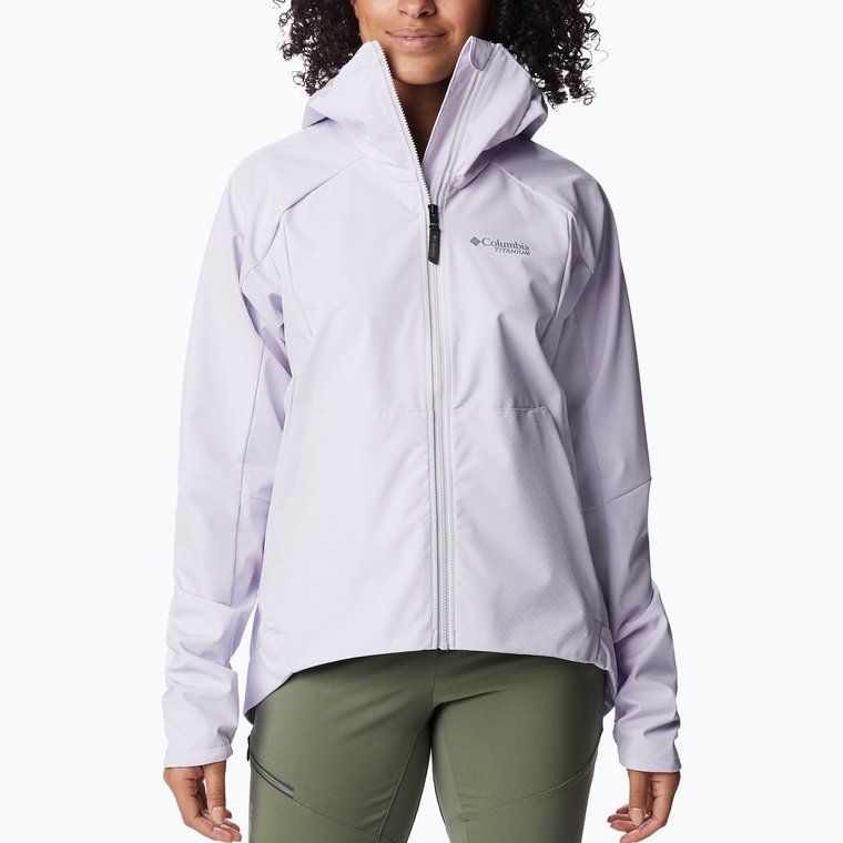 Kurtka softshell damska Columbia Platinum Peak Softshell purple tint