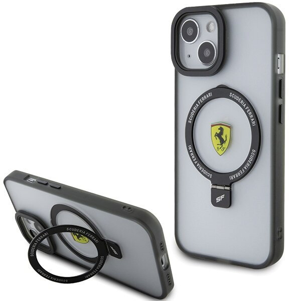 Ferrari FEHMP15SUSCAK iPhone 15 6.1" czarny/black hardcase Ring Stand 2023 Collection MagSafe