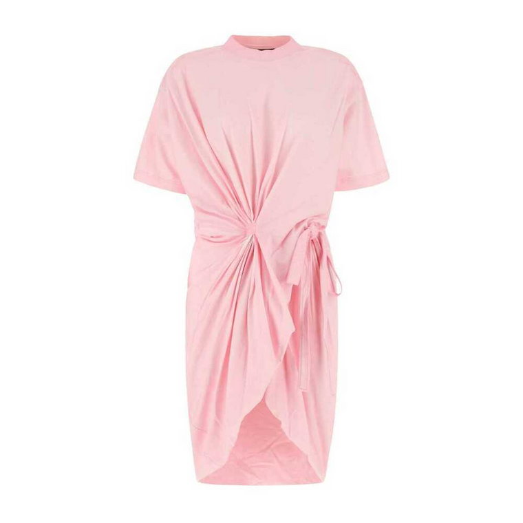 Pastelowa różowa bawełniana sukienka koszulka Y/Project