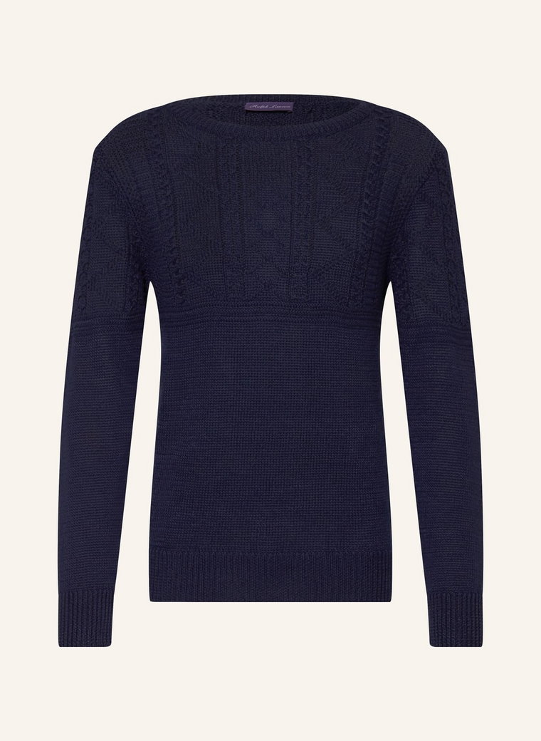 Ralph Lauren Purple Label Sweter Z Dodatkiem Lnu blau