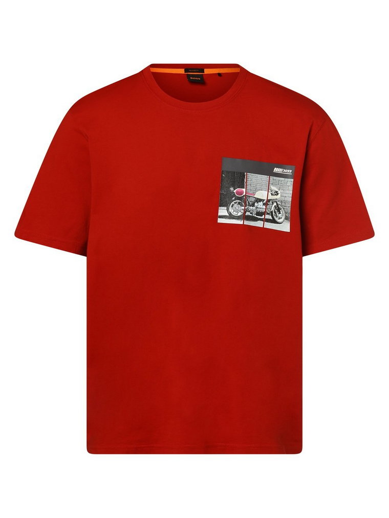 BOSS Orange - T-shirt męski  TeeMotor, czerwony