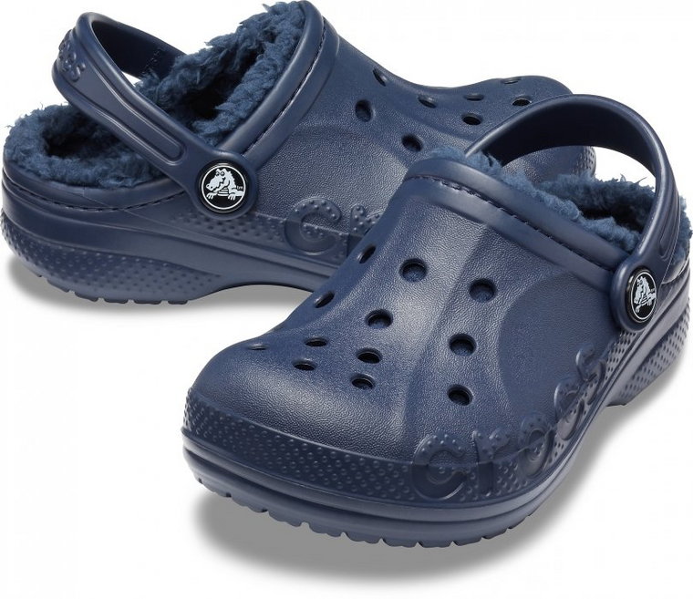 Dziecięce Crocs Klapki Baya Clog Futerko 30,5