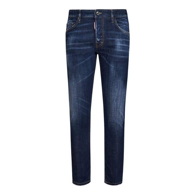 Niebieskie Aw22 Straight Jeans dla Mężczyzn Dsquared2