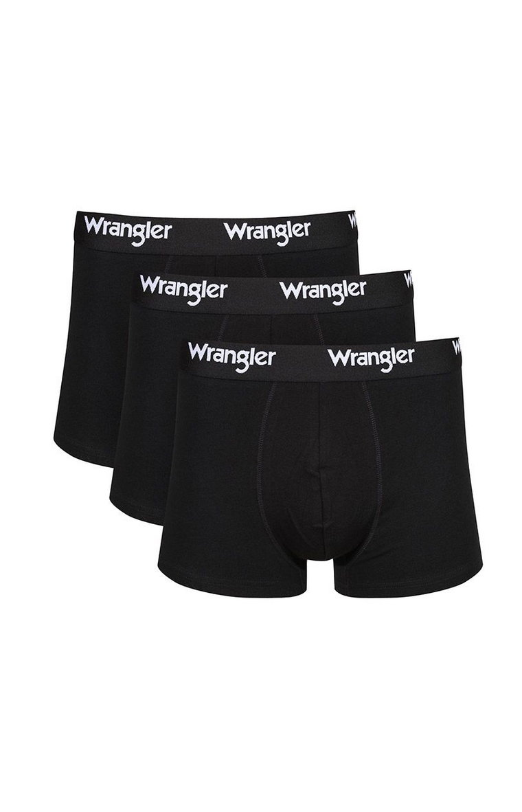 Wrangler 3-pack czarne bawełniane bokserki męskie Masson, Kolor czarny, Rozmiar M, Wrangler