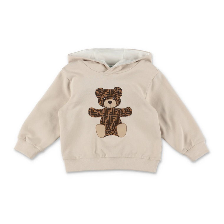 Przytulny Teddy Bear Bluza z Kapturem dla Chłopców Fendi