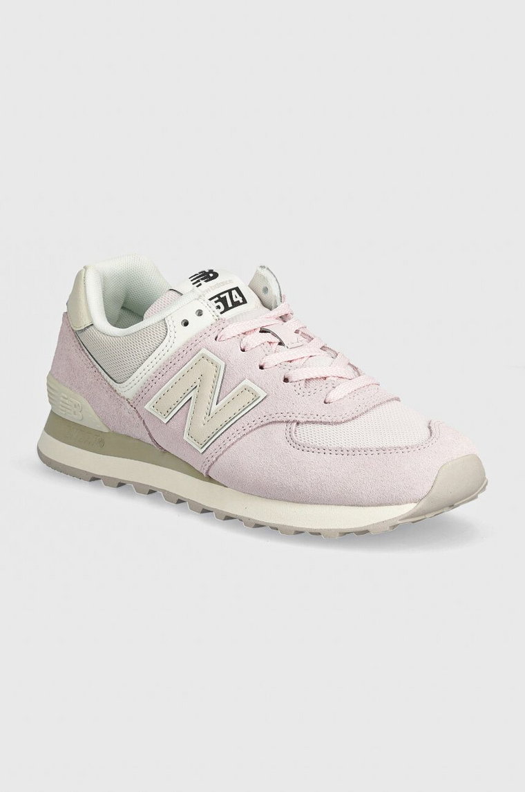 New Balance sneakersy zamszowe 574 kolor różowy WL574DL2