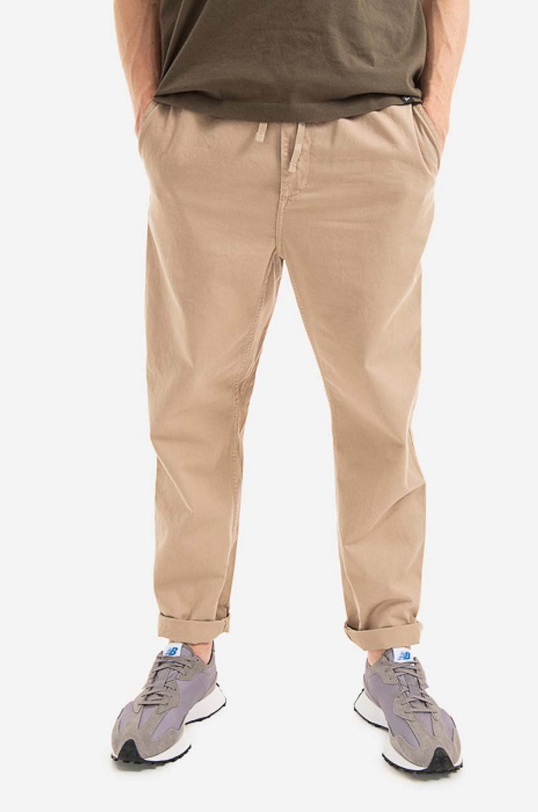 Carhartt WIP spodnie bawełniane Flint Pant kolor brązowy proste I029919.WALL-WALL
