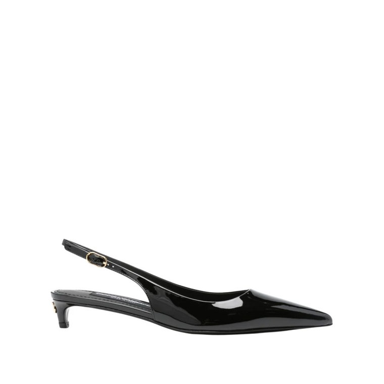 Czarne buty na obcasie Dolce & Gabbana